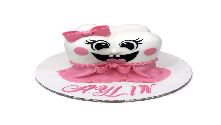 کیک دخترانه جشن دندونی