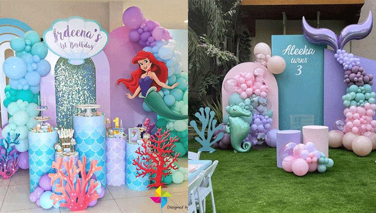 ایده تزیین تم تولد پری دریایی 