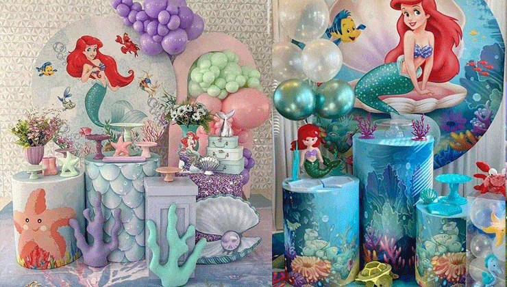 تزیین میز تولد پری دریایی